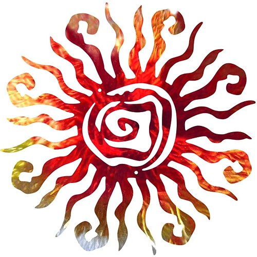 1pc wacky sun metal wall art outdoor decor 11 pollici scultura da parete a prova di ruggine ideale per giardino, casa, casa colonica, patio e camera da letto