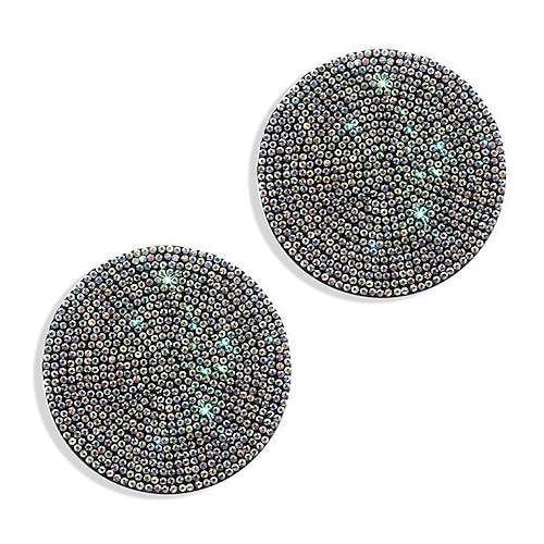 2 pz bling portabicchieri auto sottobicchiere 2.75 pollici antiscivolo antiurto universale moda veicolo auto sottobicchieri inserire bling strass accessori interni auto per auto per le donne