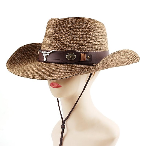 18° Secolo 19° secolo Stato del Texas Cappello da Cowboy Cowboy del West Americano Costume Per uomo Per donna Addio al Nubilato Adulti Cappello