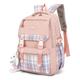 zaino scuola bookbag cartone animato reticolo per studenti ragazzi ragazze multifunzione resistente all'acqua borsa da scuola in tessuto oxford di grande capacità zaino zaino cartella 21,19 pollici,