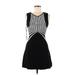 MLV by MAYREN LEE VIRAY Casual Dress - A-Line: Black Grid Dresses - New - Women's Size Medium