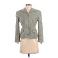 Christian Dior Jacket: Short Gray Print Jackets & Outerwear - Women's Size 4