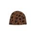 Madewell Beanie Hat: Brown Leopard Print Accessories