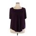 Lane Bryant Short Sleeve Top Purple Square Tops - Women's Size 18 Plus