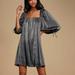 Free People Dresses | New **Flawed Free People Mara Mini Dress Med | Color: Black/Gray | Size: M