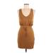 Lovers + Friends Casual Dress - Mini: Brown Solid Dresses - Women's Size Small