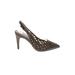 Diane von Furstenberg Heels: Brown Grid Shoes - Women's Size 7 1/2