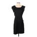 Ann Taylor LOFT Casual Dress - Shift: Black Solid Dresses - Women's Size 2