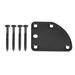 5-Hole Neck Plate for ST Electric Guitar Deluxe Style DIY Replacement Parts(Black)