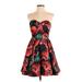 Cals Cocktail Dress - Party: Red Hearts Dresses - Women's Size Small