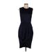 Ava & Aiden Casual Dress - Sheath: Black Solid Dresses - Women's Size 6