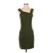 Bobi BLACK Casual Dress - Sheath: Green Solid Dresses - Women's Size Small