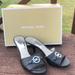 Michael Kors Shoes | Michael Kors Slip On Heels | Color: Black/Silver | Size: 8.5