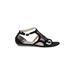 Jimmy Choo Sandals: Black Solid Shoes - Women's Size 37.5 - Open Toe