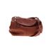 Leather Satchel: Brown Solid Bags
