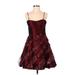 Hailey by Adrianna Papell Cocktail Dress - Mini Sweetheart Sleeveless: Burgundy Dresses - Women's Size 6