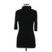 A New Day Casual Dress - Mini Turtleneck 3/4 sleeves: Black Solid Dresses - Women's Size Large