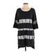 We the Free Casual Dress - Mini Scoop Neck 3/4 sleeves: Gray Tie-dye Dresses - Women's Size X-Small