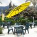 CHYVARY 9ft Patio Umbrella Round Market Outside Table Umbrella for Deck Poolside and Garden Yellow