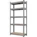 U-SHARE Storage Shelves - 5 Tier Adjustable Garage Shelving Unit Metal Standing Shelf Utility Rack Organization for Warehouse Pantry Kitchen Closet Silver Grey