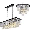 YINCHEN Crystal Chandelier Contemporary Modern Chandeliers Adjustable for Living Room Dining Room Pool Table Light Kitchen Island Lighting