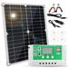 Lixada Solar Panel Kit 20W 12V Monocrystalline PWM Charge Controller Battery Clips High Efficiency 22% For RV Boats Trailer Off-Grid System