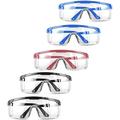 5 PACK Safety Goggles Eyes Protection Goggles Protective Eyewear Safety Goggles Clear Anti-fog/Anti-Scratch Safety Glasses Glasses for Men Women Nurse