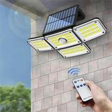 Lmueinov Holiday Mega Sale Solar Light Wall Light Motion Sensor Outdoor Light Regulating Light 224 LED 4 Head Solar Powered Limited Time Offer