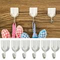 Ludlz 12Pcs Adhesive Hooks Heavy Duty Stick on Hooks Wall Hangers Waterproof Stainless Steel Towel Hanger Holder Sticky Hooks for Hanging Bathroom Kitchen Home