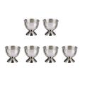 ARTEA 6PCS Stainless Steel Egg Cup Tabletop Holding Cups Egg Tray Egg Holder Stand Beer Wine Cup
