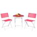 Topcobe 3 Pieces Patio Folding Bistro Set for Balcony or Outdoor Space Wicker Patio Furniture