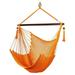 Caribbean Hammock Chair with Footrest - 40 inch - Soft-Spun Polyester - (Orange)