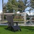 Charlestown Poly Resin Adirondack Chair - Gray - All Weather - Indoor/Outdoor