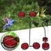 fuyuli 1PC Red Outdoor Garden 2-in-1 Bird Feeder Automatic Hanging Garden Patio Bird Feeder Plastic Hanging Bird Feeder Outdoor Bird Feeder Suitable for Garden Yard Viewing