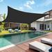 Zedker Sun Shade Sail Canopy 3x5m Rectangle UV Block Breathable Sunshade for Backyard Yard Deck Outdoor Facility and Activities Black