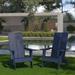 Charlestown Poly Resin Adirondack Chair - Gray - All Weather - Indoor/Outdoor