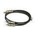 3 FT 3.5MM MALE STEREO PLUG 2 RCA ADAPTER AUDIO SPEAKER CABLES FOR MP3 + IPOD