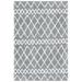 SAFAVIEH Berber Avery Geometric Diamonds Shag Area Rug Light Grey/Cream 5 x 7