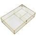 Desktop Storage Box Jewelry Container Holder Candle Containers Makeup Pallet Tray Glass Brass