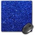 3dRose Sapphire Blue Faux Glitter - photo of glittery texture Elegant stylish glam glamorous sequins bling Mouse Pad 8 by 8 inches