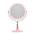 Double Sided Vanity Mirror Desk Mirror Double Mirror Pink Aluminum Mirror Gold Plated Plastic Woman
