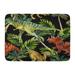 GODPOK Amphibian Black Prehistoric Dinosaur Watercolor in Jungles Hand Tropical Ancient Rug Doormat Bath Mat 23.6x15.7 inch