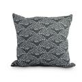 Fan Dance 18 Inch Black Geometric Print Decorative Throw Pillow