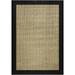 Mainstays Traditional Faux Sisal Border Black Indoor Living Room Area Rug 5 x 7