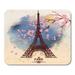 KDAGR Paris Vintage of Eiffel Tower on Retro City Romance Romantic Drawing Mousepad Mouse Pad Mouse Mat 9x10 inch