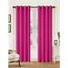 1 PANEL MIRA SOLID HOT PINK SEMI SHEER WINDOW FAUX SILK ANTIQUE BRONZE GROMMETS CURTAIN DRAPES 55 WIDE X 84 LENGTH