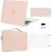 Mosiso Case for MacBook Air 13.6 inch Case 2022 2023 2024 Release A2681 M2 Touch ID Plastic Hard Shell Case&Carrying Sleeve Bag&Keyboard Cover&Webcam Cover&Screen Protector Camel