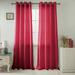 Nancy Faux Silk 54 x 84 in. Grommet Single Curtain Panel in Burgundy