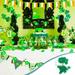 GNFQXSS St. Patrick s Day Decorative Lights Green Shamrocks LED String Light 10 Ft 30 Leds USB Clovers Lights Green