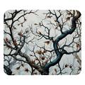 Tree Square Non-Slip Rubber Bottom Printed Desk Mat Mouse Mat Gaming Mousepad Desk Pad - 8.3x9.8 Inch Suitable for Office and Gaming